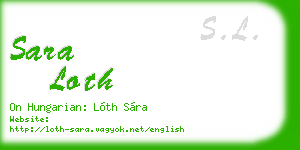 sara loth business card