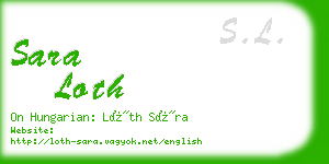 sara loth business card